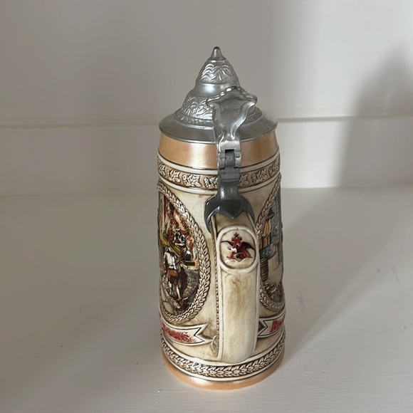 Anheuser-Busch Inc. Beer Stein "A" Series #38795 Pewter Lidded Ceramarte Brazil - Picture 2 of 6